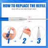 Gersoniel 2 Pcs Welders Pencil with 48 PCS Round Refills