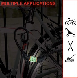 Master Lock 8190EURDPRO Fahrradschloss Kabelschloss [Zahlenschloss] [1,8 m Stahlkabel] [Wetterfest] [mit Halterung] - Ideal für Fahrräder, Elektrisches Fahrradectric, Skateboards, Kinderwagen