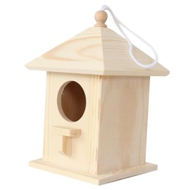 Sosoport Elegant Wooden Bird House Garden Nest Bird Feeder Hummingbird Nesting Box Australian Pet Nest Home Decor