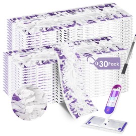 30 Pack Disposable Power Mop Refill Pads Compatible with Swiffer Power Mop, Unscented Swiffer Wet Pads Refill – Dry/Wet Dual-Use Disposable Replacement Pads for All Floors,Non-Chemical&Non-Washable