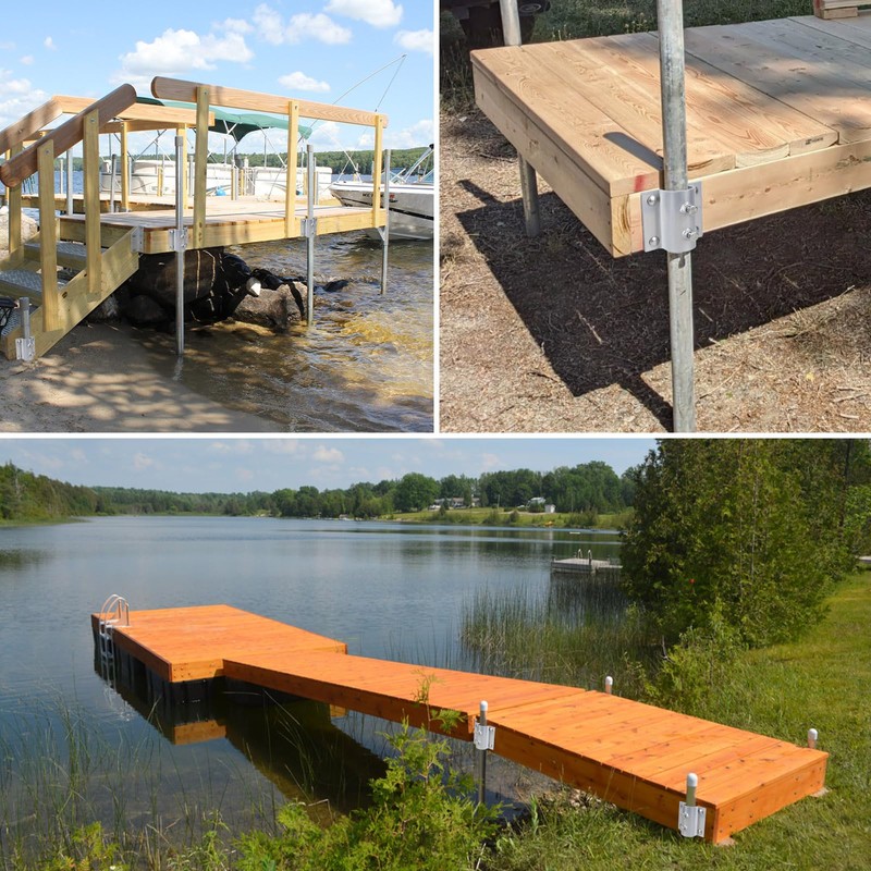 Dock Brackets Hardware,Dock Post Hardware,Stationary Dock Side Leg Pipe Holder