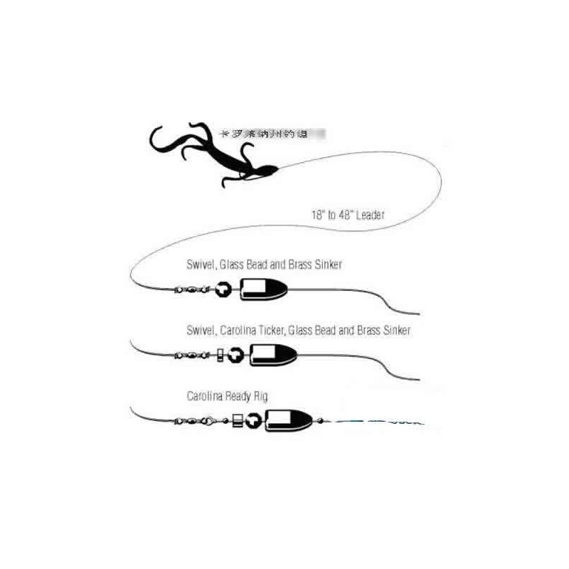 10pcs Quick Change Rigged Carolina rigs Bullet Lead rigs (10g-10pcs)