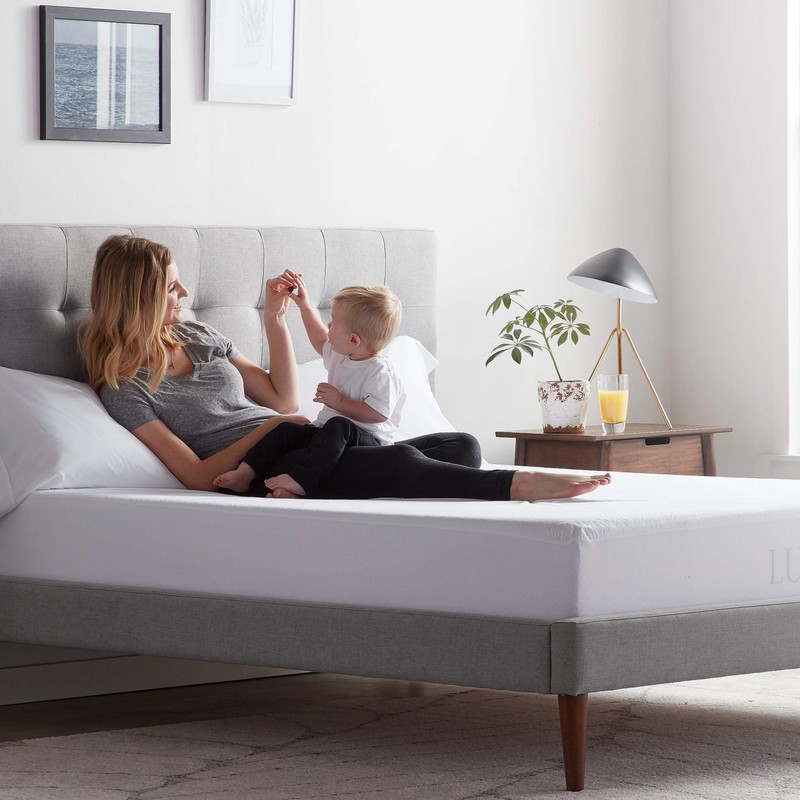 LUCID Premium Viscose Bamboo Jersey Mattress Protector Ultra Soft Waterproof