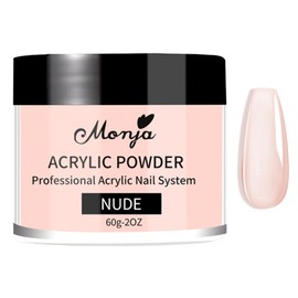 Nude Acrylic Powder - 60g Acrylic False Nail Powders - Large Capacity Acrylic Nail Powder for Nail Acrylic Extension, Nail Carving - No Nail Lamp Needed