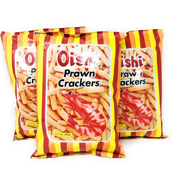 Oishi Prawn Crackers Original Flavored 3.17oz, 3 Pack