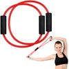 Seenelling Barre Double Tube Red Resistance Band Exercise Tubes for