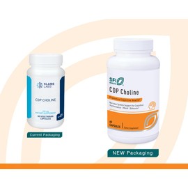 Klaire Labs CDP Choline 250mg - Soy-Free Choline Supplements - Cognizin Citicoline to Help Support Memory, Focus & Attention - Bioavailable Active Form, Hypoallergenic (60 Capsules)