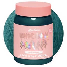 Lime Crime Unicorn Tinte para el cabello, sirena sucia, color de pelo de fantasía verde Seafoam – cobertura completa, ultra acondicionado, semipermanente, fórmula sin daños, vegano – 6.5 onzas líquidas