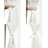 (2P, White) - Fenghuangwu 2Pcs Tassel Curtain Tiebacks Handmade, Elegant