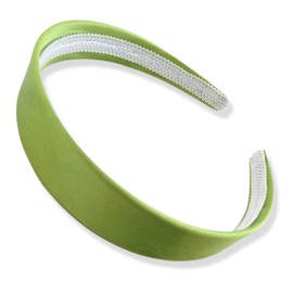 Topkids Accessories Satin Headband Alice Band Headband for Women Adults Girls Kids School 60s 70s 80s Solid Color 1" Thick Hard (1 Headband, Lime Green)