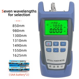 FTTH Fiber Optic Cold Connection Assembly Termination Tools Kit Bag with Optical Power Meter Finder Visual Fault Locator FC-6S Fiber Cleaver SC FC Connector Cable Tester Stripper Tool Dust Free Paper