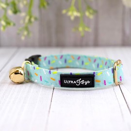 Ultra Joys Cat Collar with Bells - Breakaway for Cats, Boy & Girl Cat Collars Kitten Collar with Bell - Break Away Collar for Cats - Breakaway Cat Collar Birthday Small