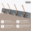 keypak 4 Double Hook Coat Rack - Polished Copper on