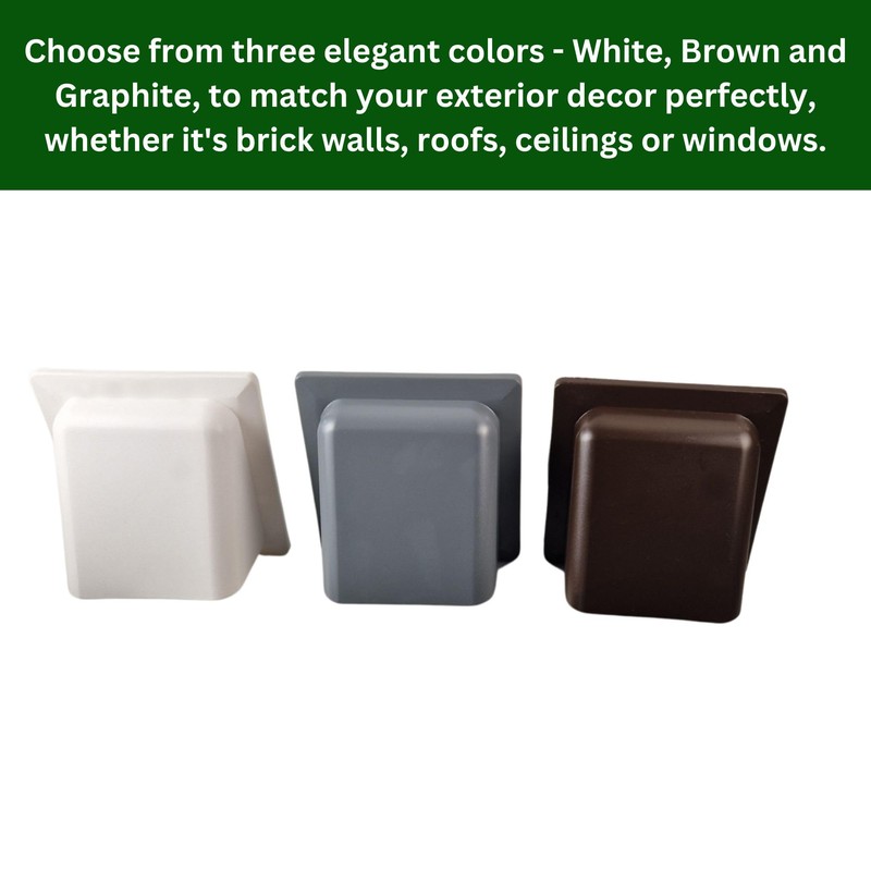 Graphite External Vent Cover Kit - 100mm Hooded Cowl with