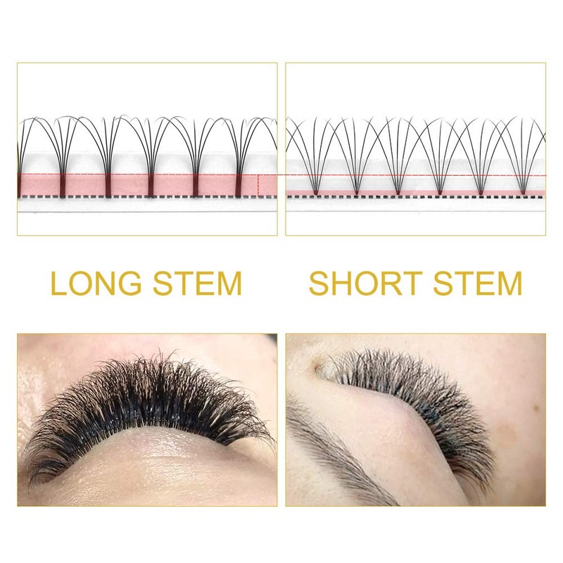 Premade Volume Eyelash Extensions 5D-C-0.07-17 Long Stem Premade Fans Eyelash