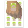 Cat in Frog Hat Temporary Tattoo Water Resistant Fake Body