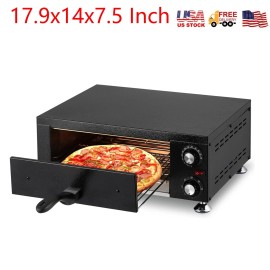 Garvee 1100W Countertop Pizza Oven Single Deck Layer With Crumb Tray for 12" Pizza US