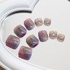 GlamRays Pack of 24 Rainbow Stickers Toenails Short Square False