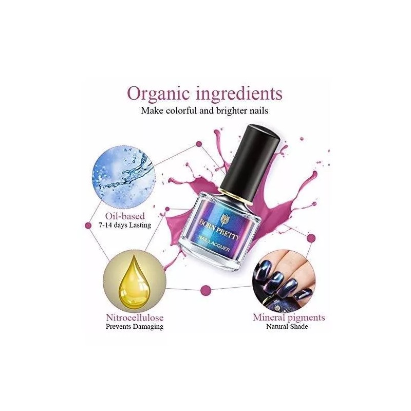 Born Pretty Esmalte Uñas Efecto Magnetico Juego Con Iman 4