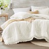 Degrees of Comfort Ivory Ruffle Bedding Set, Shabby Chic Farmhouse