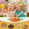 JANYUN 60 Set Clear Easter Carrot Cone Shaped Treat Bags