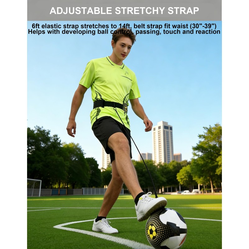 SUJAYU Soccer Training Equipment, Solo Trainer with Adjustable Belt, Fits