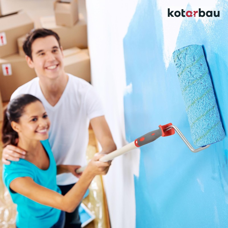 KOTARBAU® Paint Roller, Yellow Thread mm with Rubber Handle, Paint