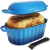 FANQIEW Dutch Oven Enameled Cast Iron Bread Pan with Lid