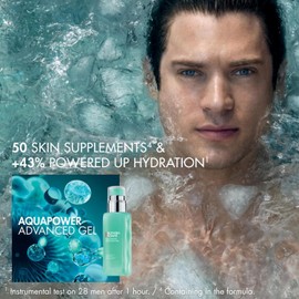 Aquapower Advanced Gel, Men's Gel Face Moisturizer That Hydrates And Strengthens Skin, Fresh And Fast-Absorbing Water-Gel Formula with Biotech Plankton and Oligo-Elements for 48H Moisture, 3.4 Oz