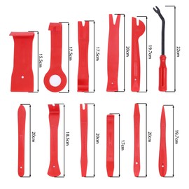 HISports Auto Demontage Werkzeuge Set,Tools Zierleistenkeile,12 teilig Befestigungs Entfernungsset für Fahrzeug Armaturenbrett Installer,Auto Trim Kit zum Entfernen,KFZ Verkleidungs Werkzeug(rot)