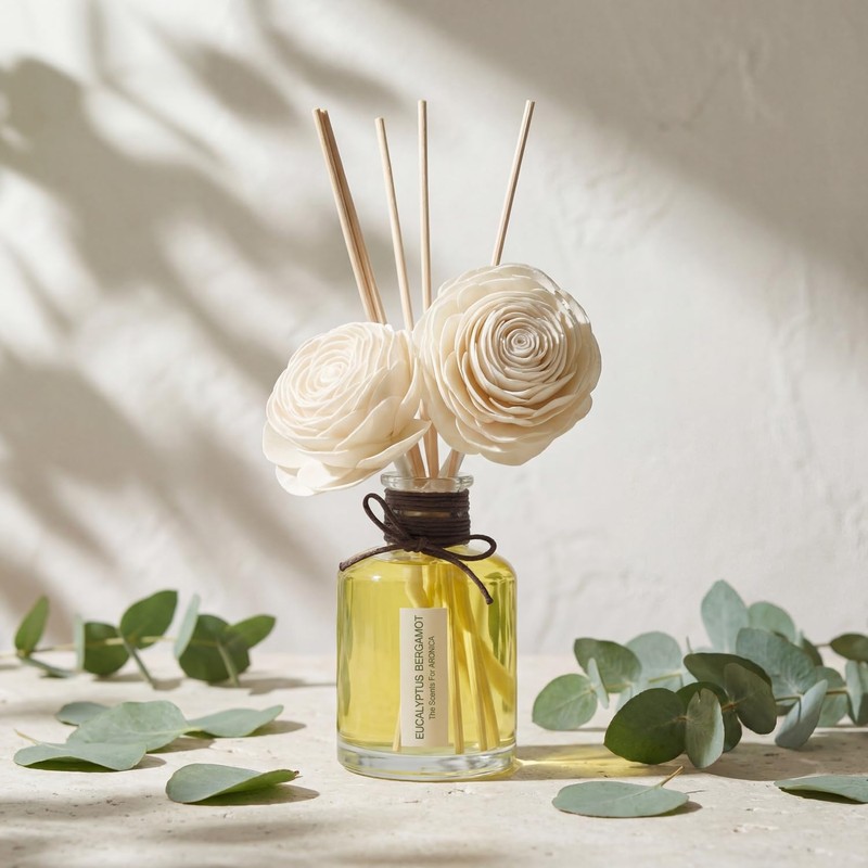 Aronica Twin Sola Diffuser 160ml_Eucalyptus and Bergamot Essential Oil Flower