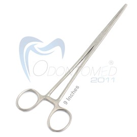 OdontoMed2011 New 9" Fishing Straight Hemostat Forceps Locking Clamps Stainless Steel