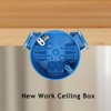 1 Gang PVC Round Ceiling Electrical Box,4" Dia with Grounding