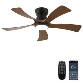 52 Inch Flush Mount Ceiling Fan with Lights, APP Control, LED Ceiling Fan