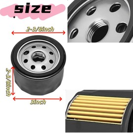 796031 YTH22v46 Air Filter Tune Up Kit Compatible with Husqvarna YTA18542 YTA22V46 YTH18542, for Briggs & Stratton 591334 492932 696854, for John Deere D100 D110 D105 D125 D130 with 492932 Oil Filter