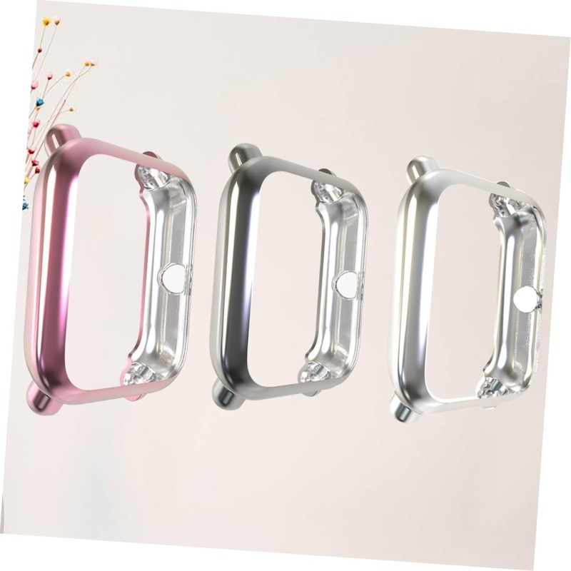 jojofuny 9pcs TPU Smartwatch Protective Shells for Elegant Silver Cases