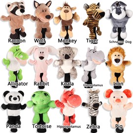 SHABIER Plush Novelty Animal Golf Driver Head Cover for 460cc Head Club (Rabbit)