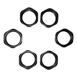 5/8“-24 Thread Jam Nut (5/8 Black -6 Pieces)