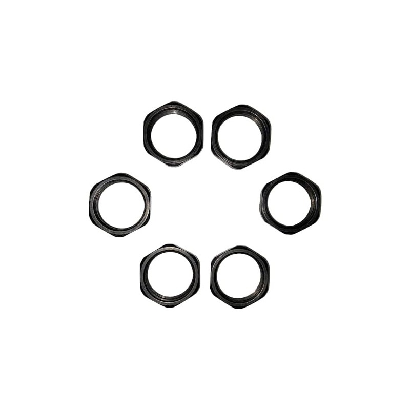 5/8“-24 Thread Jam Nut (5/8 Black -6 Pieces)