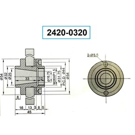 HHIP 2420-0320 F320 Grinding Wheel Adapter