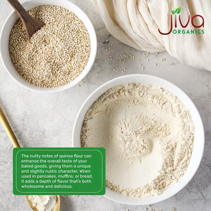 Jiva Organics Premium Quinoa Flour 2 LB Bag - Gluten