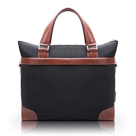 McKleinUSA EASTWARD, 1680D Ballistic Nylon with Leather Trim, 15" Nylon, Two-Tone, Laptop & Tablet Briefcase, Black (78395)