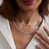 Feskive Layered Necklaces for Women Silver Plated Dainty Snake Twist
