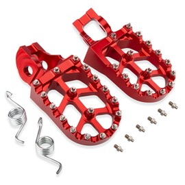 KICRY Dirt Bike Foot Pegs CNC Aluminum Rests Footpegs for 2016-19 85 SX 125SX 250 450XC-F 530 EXC F 300XC MC85 125 250F 450F EC EX300 350F Pit Bike (Red, 16-19 85-530 SX SXF EXC EXCF XCF XCW)