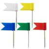 60 Pieces Multi-Color Flag Travel Map Push Pins (5 Colors)