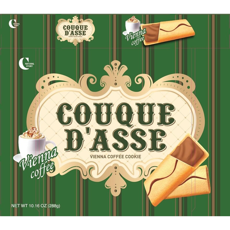 Crown Couque D'Asse Cookie Biscuit Vienna Coffee 10.16 Ounce