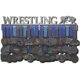 Allied Medal Hangers - Wrestling (24" Wide with 3 Hang Bars) - Medal Hanger Holder Display Rack - Multiple