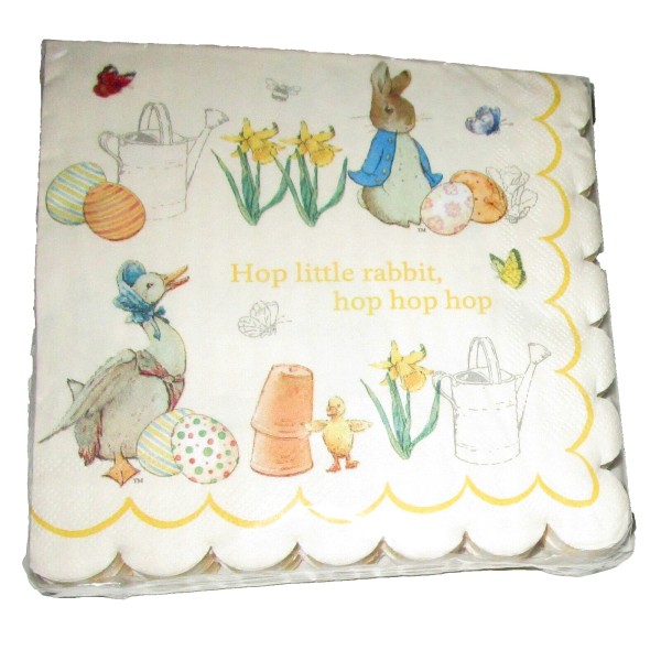 Beatrix Potter EASTER LUNCHEON NAPKINS ~ 32 Ct ~ 13"