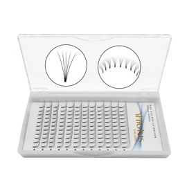 Premade Fans Eyelash Extensions 5D 0.07mm Short Stem Premium Volume Fans Lash Extension Premade Professional Cluster Fans (8mm, 5D-0.07-C)