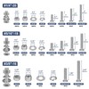 Krysay 288Pcs Hex Bolts and Nuts Assortment Kit,1/4-20,5/16-18,3/8-16 Assorted Bolts